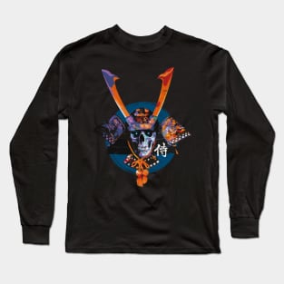 Grinning Samurai Skull Long Sleeve T-Shirt